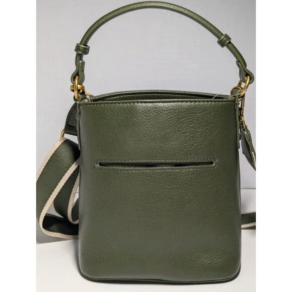 Style & Co Mini Woven Bucket Bag Womens Crossbody Purse Green New With Tags - Picture 4 of 16